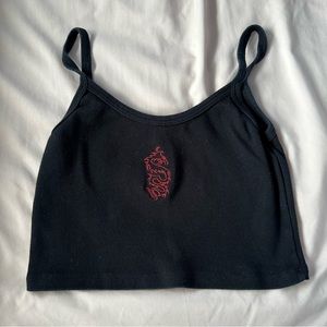 brandy melville red dragon top